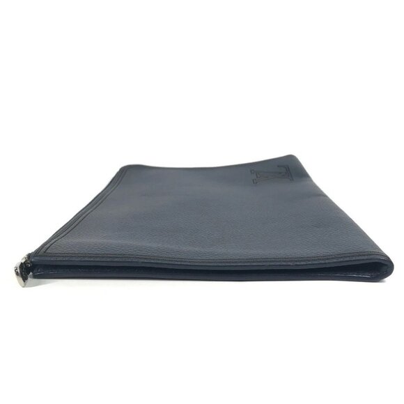 LOUIS VUITTON M68235 LV logo Pochette Jules GM Pouch Clutch bag Navy/Black - Picture 5 of 14